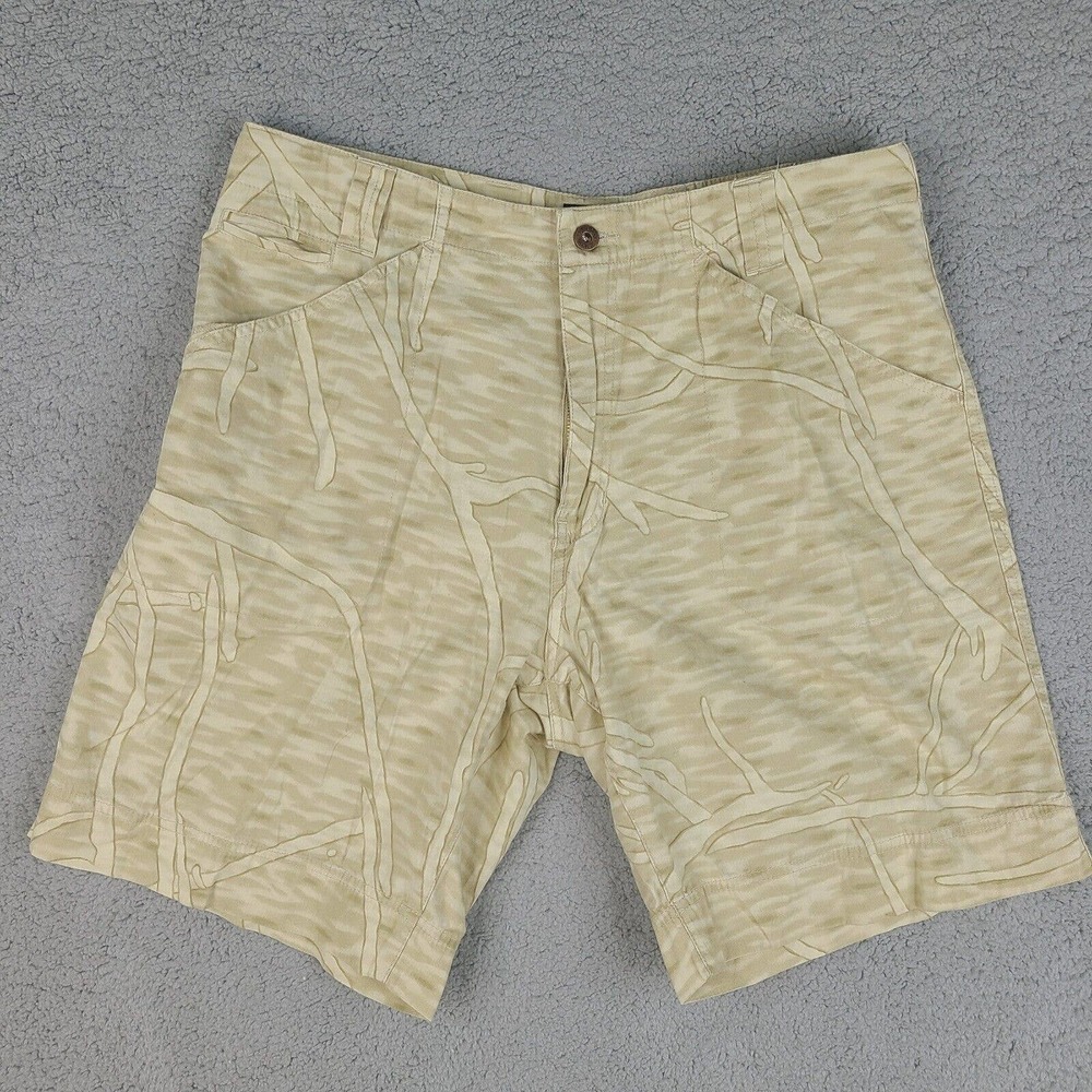 Tommy Jeans Hilfiger Shorts Mens Size 35 Beige Camo Print Standard Denim Issue